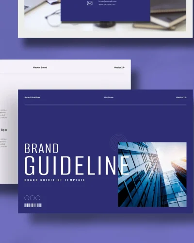 Beautiful Brand Guideline Template Bule