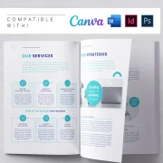 Company Brochure Template | Canva | Docx |ID| PSD