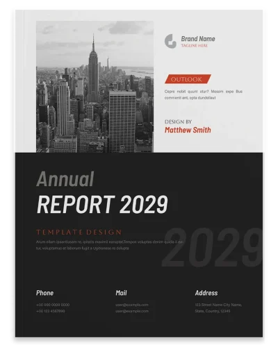 Editable Corporate Annual Report Design Layout